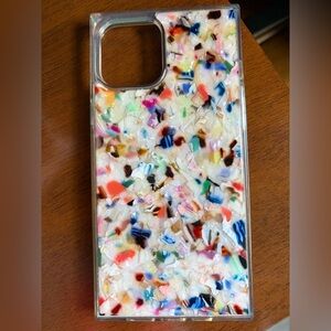 Flaunt Square Rainbow Confetti Tortoise Case for iPhone 12 Pro Max